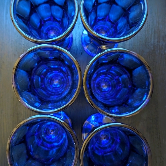 Fountain ware, Ice Cream Dish, Parfait Glasses, Cobalt Blue - Picture 2 of 5